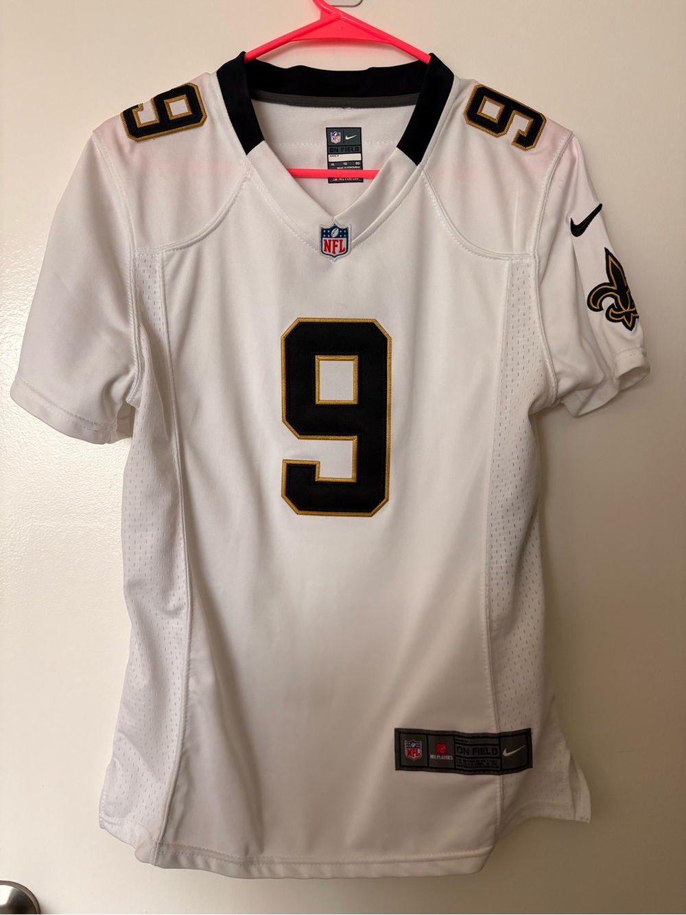 NFL White Black and Gold Football Jersey with Number 9